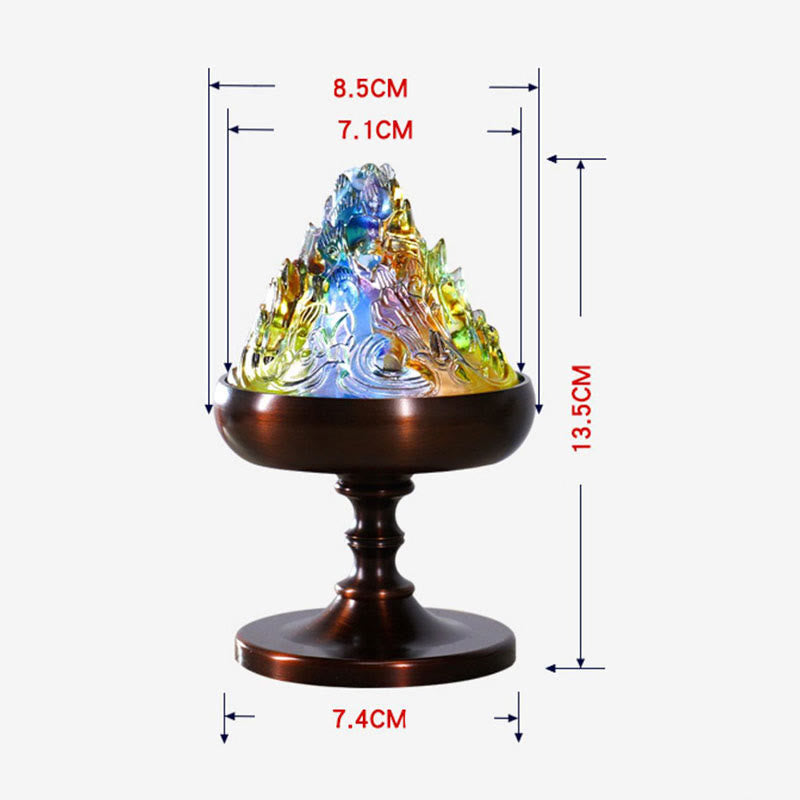 Nimara Ritual Liuli Crystal Mountain Healing Meditation Incense Burner