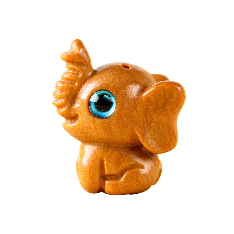 Nimara Ritual Sandalwood Small Leaf Red Sandalwood Green Sandalwood Lucky Mini Elephant Carved Protection Decoration