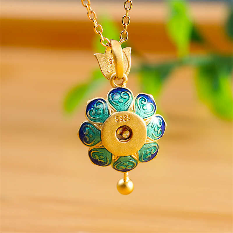 Nimara Ritual 925 Sterling Silver Tibet Lotus Prayer Wheel Red Agate Enlightenment Necklace Pendant