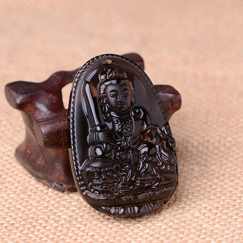 Nimara Ritual Chinese Zodiac Obsidian Protection Necklace