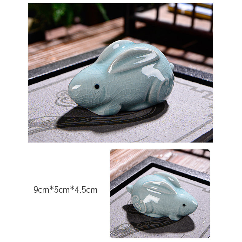 Nimara Ritual Chinese Zodiac Wealth Ceramic Tea Pet Home Figurine Decoration