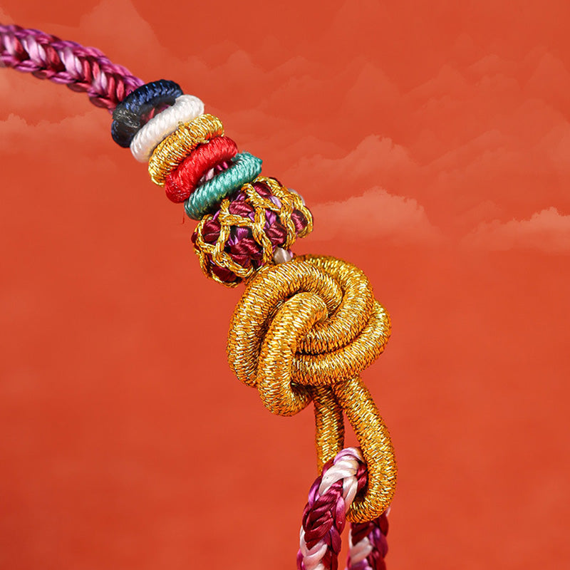 Nimara Ritual Handmade Dunhuang Colorful Rope Protection Braid String Bracelet