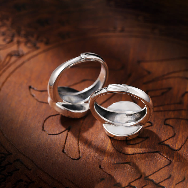 Nimara Ritual Tibetan Om Mani Padme Hum Peace Rotatable Ring
