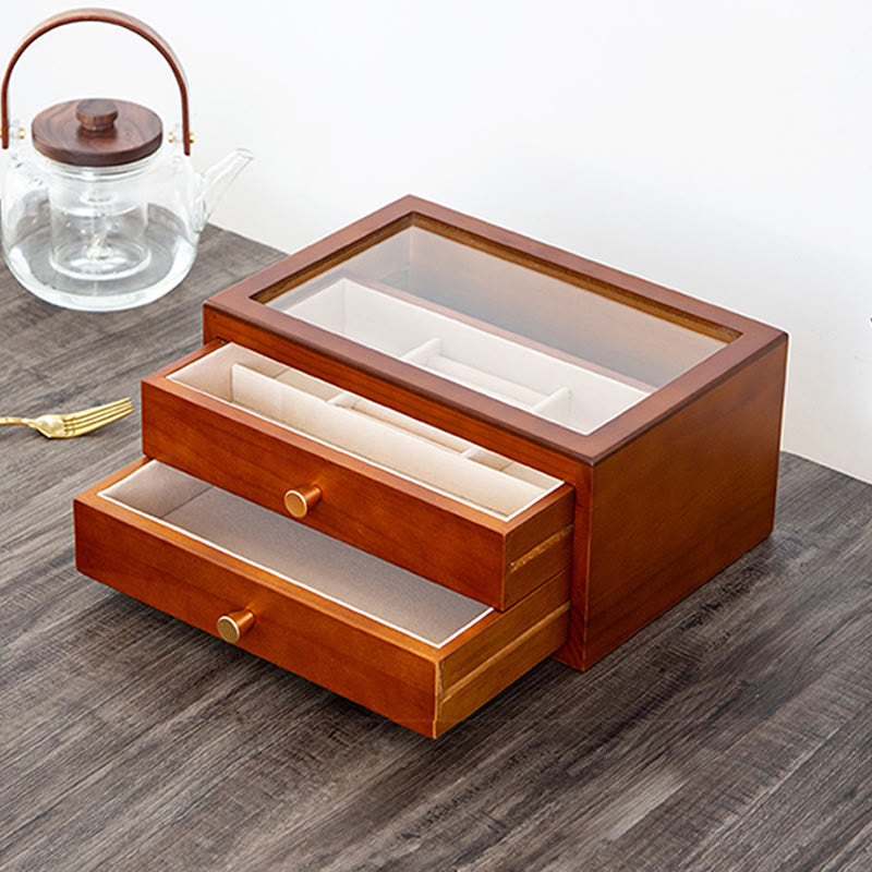 Nimara Ritual Retro Solid Wood Jewelry Box Jewelry Storage Box With Drawer