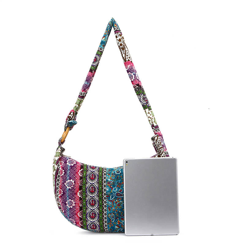 Nimara Ritual Cotton Stripes Print Crossbody Bag Shoulder Bag
