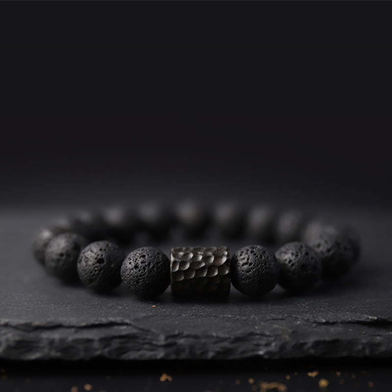 Nimara Ritual Lava Rock Ebony Wood Tiger Eye Support Healing Bracelet