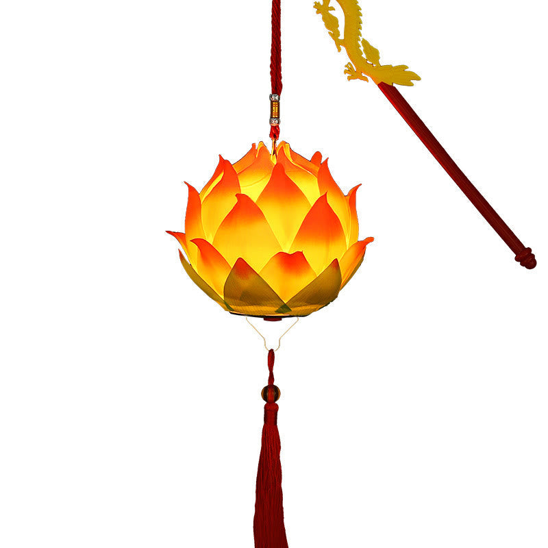 Nimara Ritual DIY Lotus Flower Dragon Lantern Tassel Lamp Decoration