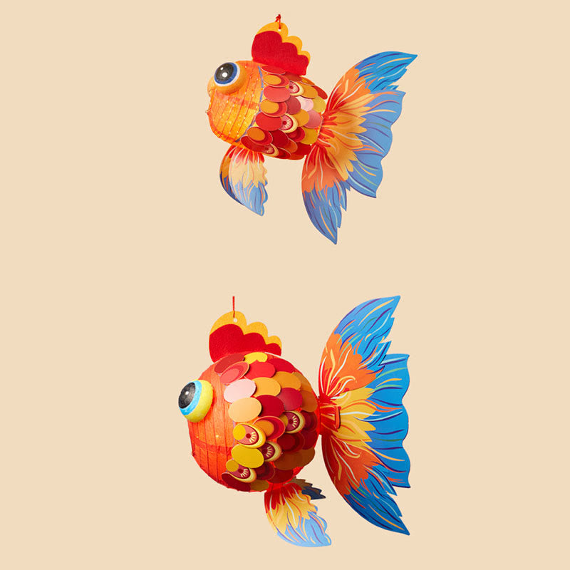 Nimara Ritual DIY Good Luck Koi Fish Paper Lantern Lamp Mid-Autumn Festival Child Kids Lantern Decoration