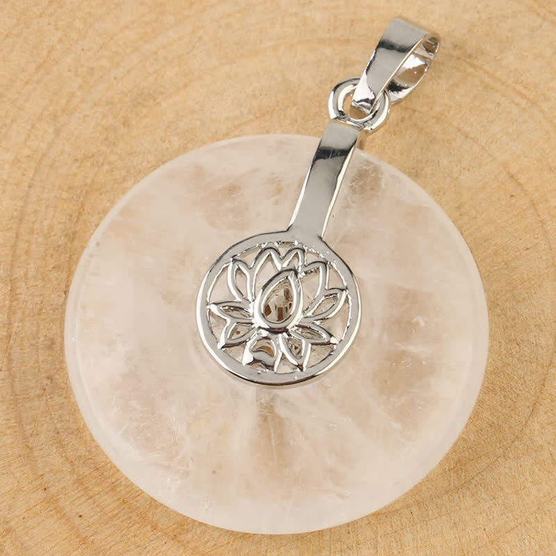 Nimara Ritual Various Crystal Amethyst Pink Crystal Lotus Healing Necklace Pendant
