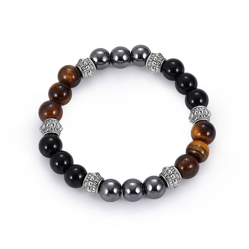 Nimara Ritual Tiger Eye and Hematite Good Luck and Healing Bracelet