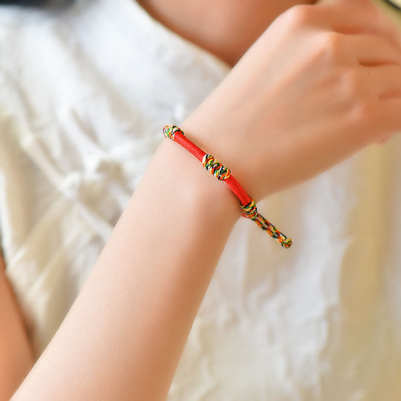 Nimara Ritual Tibetan Handmade Colorful King Kong Knot Lucky Protection Braid String Bracelet