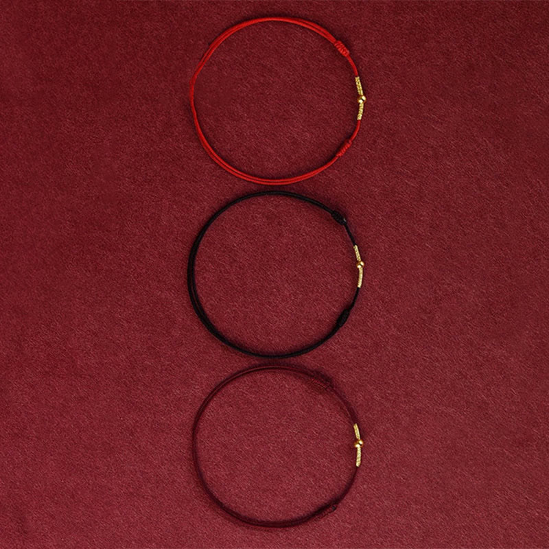 Provide Support Golden Bead Protection Braided Rope Bracelet Anklet