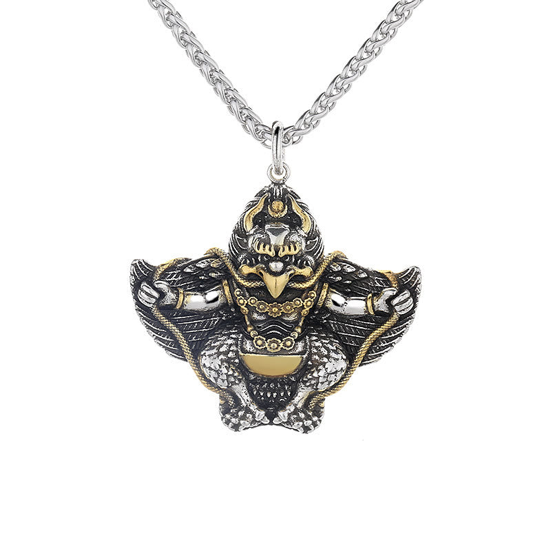 Nimara Ritual Tibet Garuda Bird Copper Protection Necklace Pendant