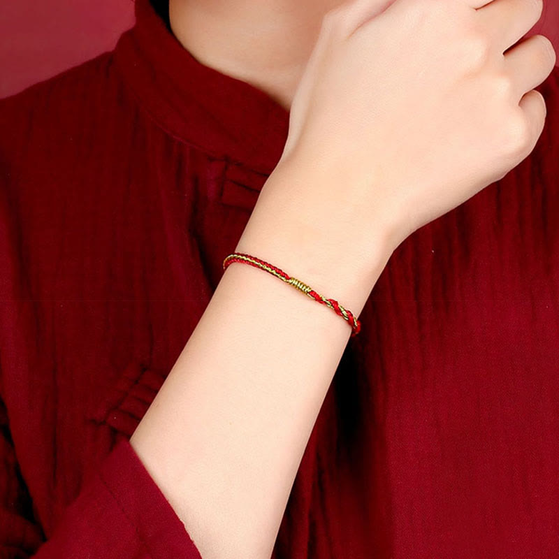 Nimara Ritual Handmade Chinese Zodiac Rabbit Rooster Rat Horse Dragon Protection Braid String Bracelet