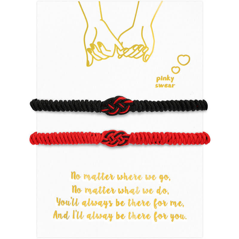 Nimara Ritual 2Pcs Tibetan Luck Chinese Knot Protection String Bracelet