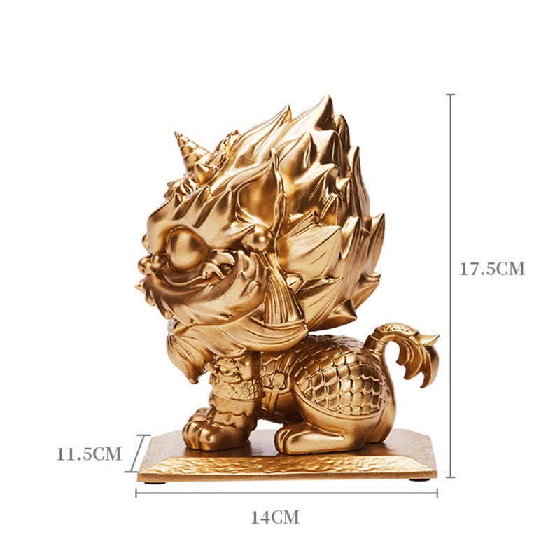 Nimara Ritual Lion Statue Strength Resin Home Office Decoration