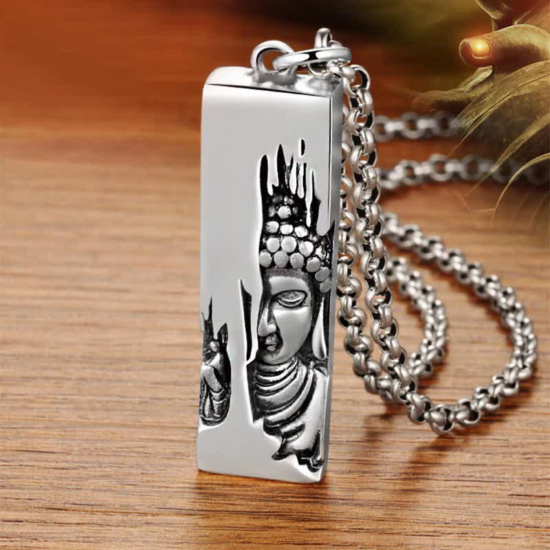 Nimara Ritual Tathagata Buddha Strength Protection Amulet Lucky Vintage Style Pendant Necklace