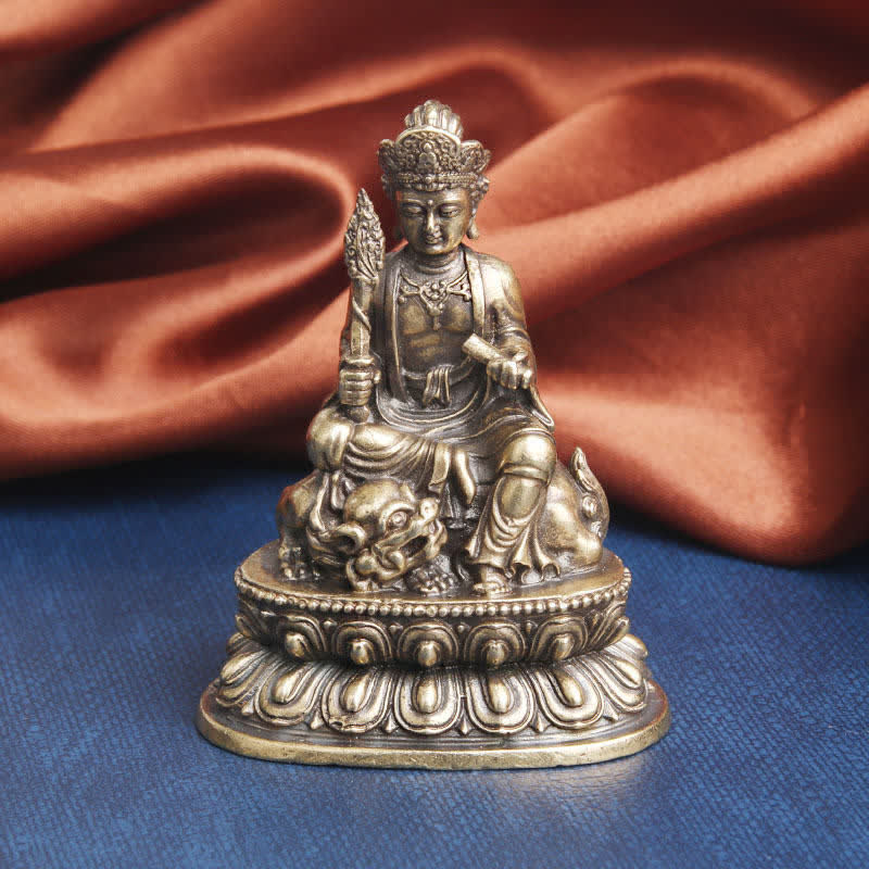 Nimara Ritual Manjusri Bodhisattva Serenity Copper Statue Decoration