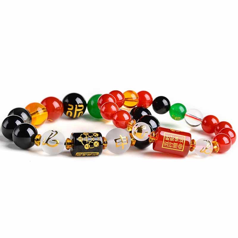 Nimara Ritual Chinese Zodiac Feng Shui Obsidian Five-Element Wealth Porsperity Bracelet