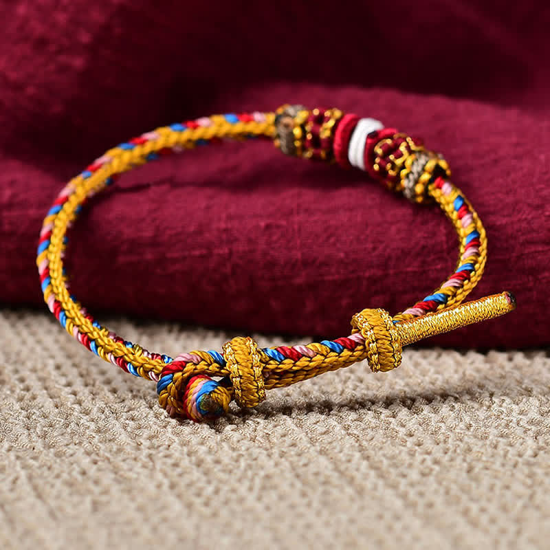 Nimara Ritual Handmade Dunhuang Color Luck Braid String Bracelet