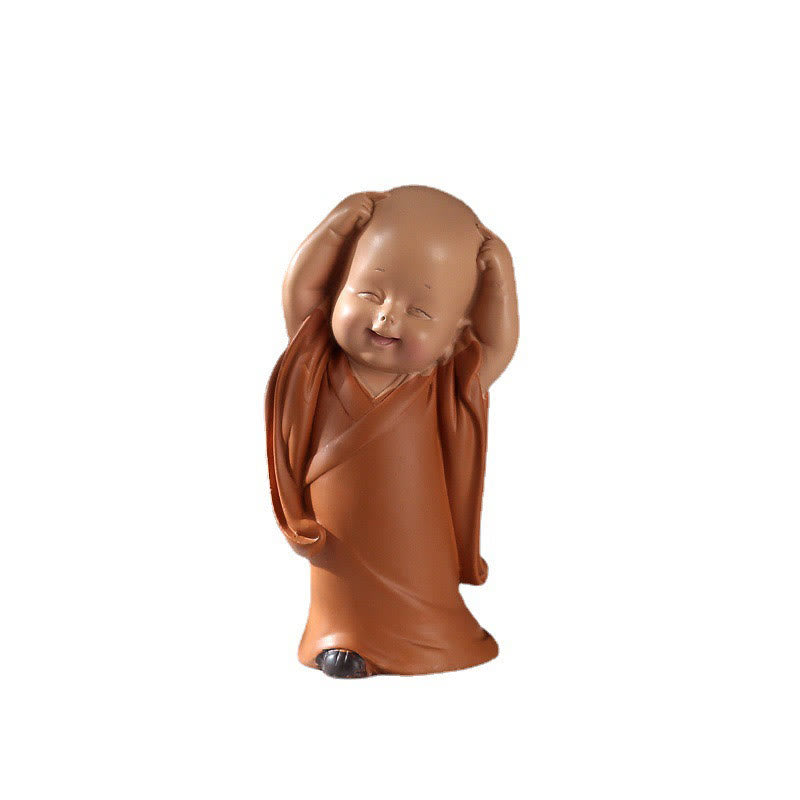 Nimara Ritual Small Mini Meditation Praying Monk Serenity Resin Home Decoration