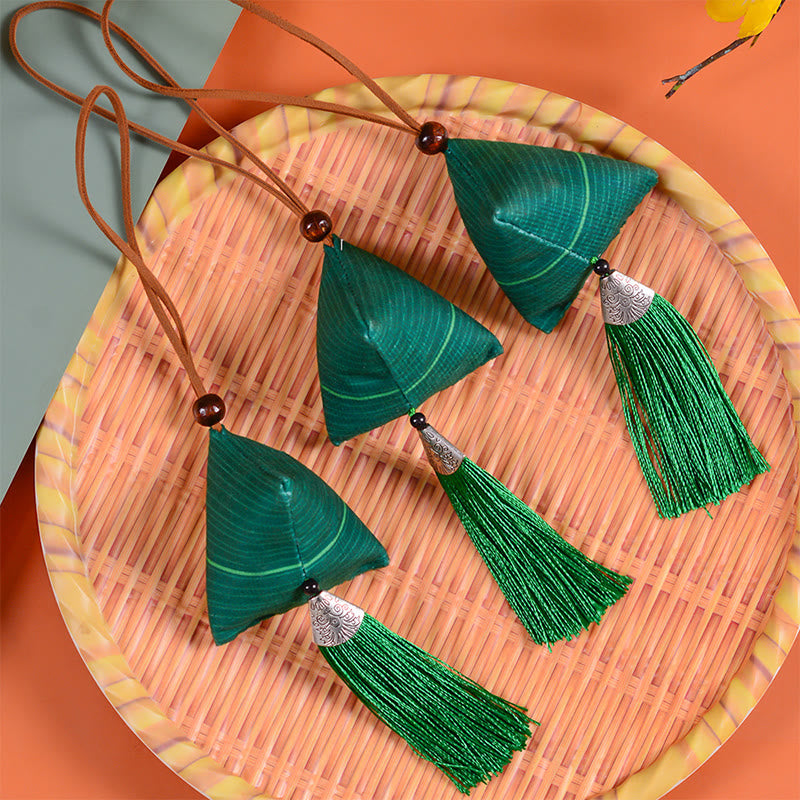 Nimara Ritual Dragon Boat Festival Zongzi Pattern Sachet Protection Tassel Hanging Decoration