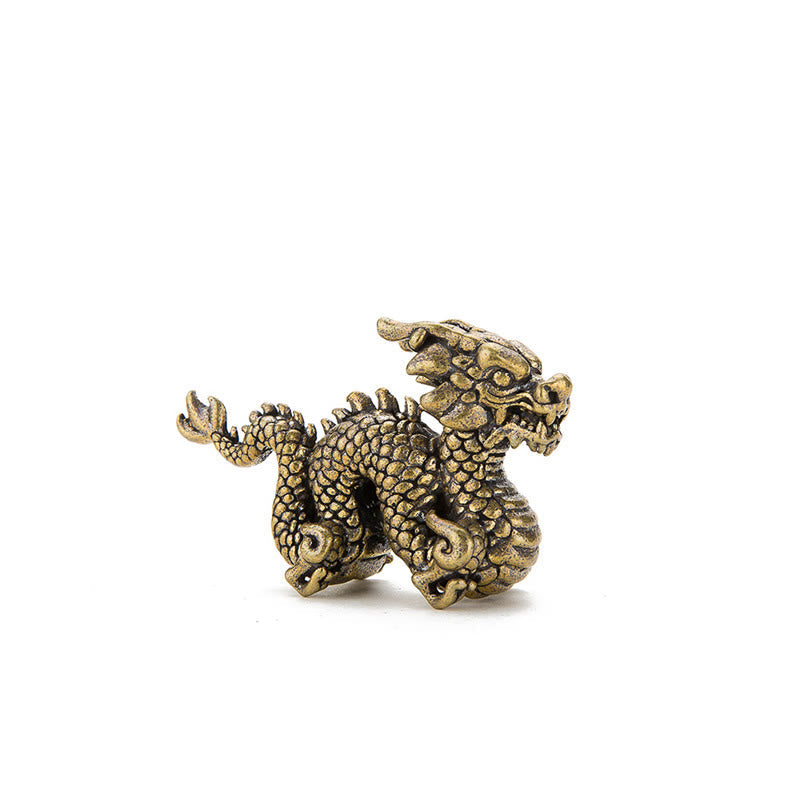 Nimara Ritual Year Of The Dragon Small Auspicious Brass Dragon Luck Success Home Decoration