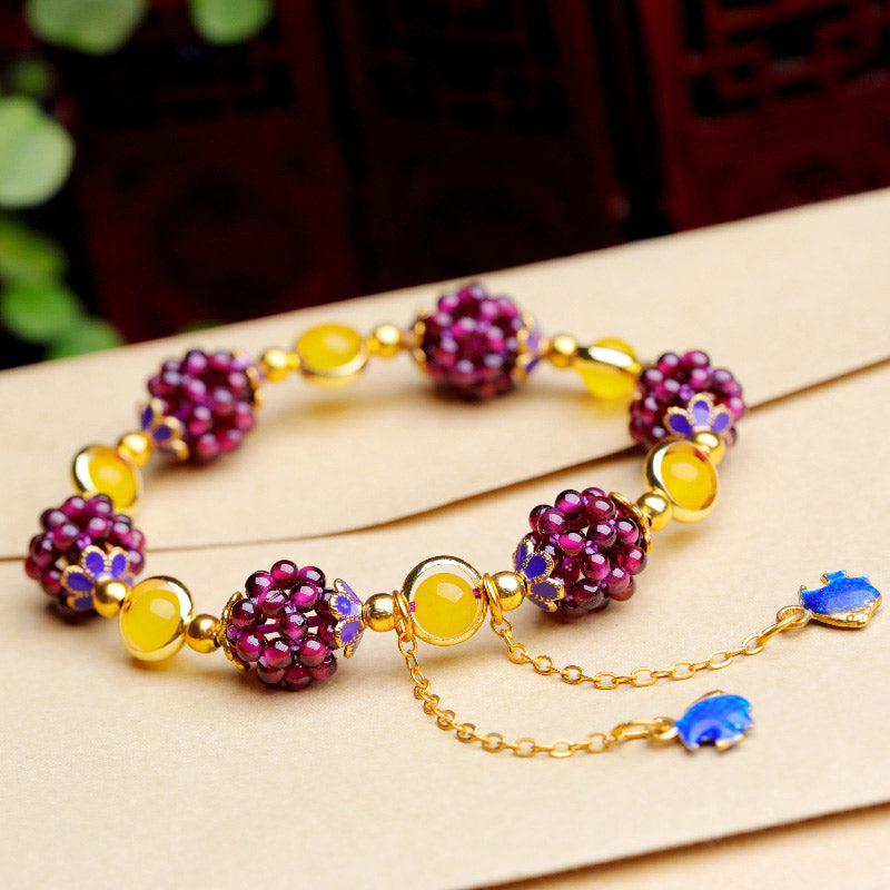 Nimara Ritual Tibetan Garnet Calm Bracelet