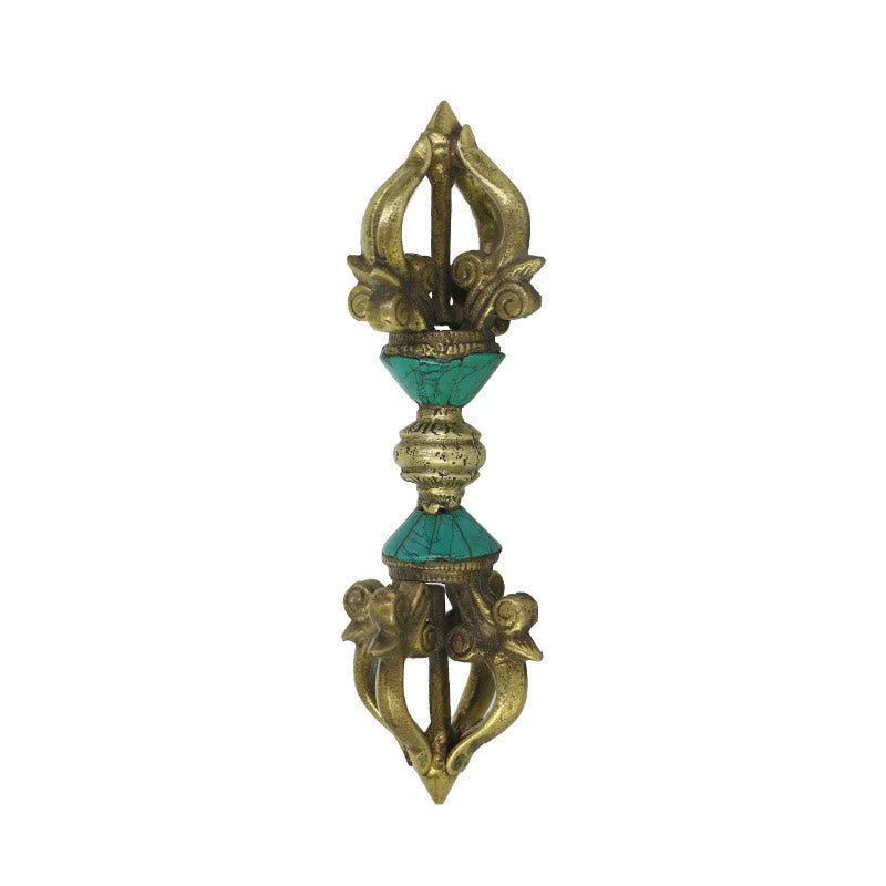 Nimara Ritual Tibetan Five Prong Vajra Dorje Handcrafted Nepal Spiritual Power Copper Decoration