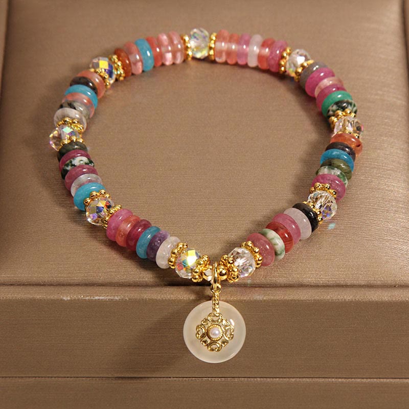 Nimara Ritual Various Crystal Peace Buckle Auspicious Bracelet