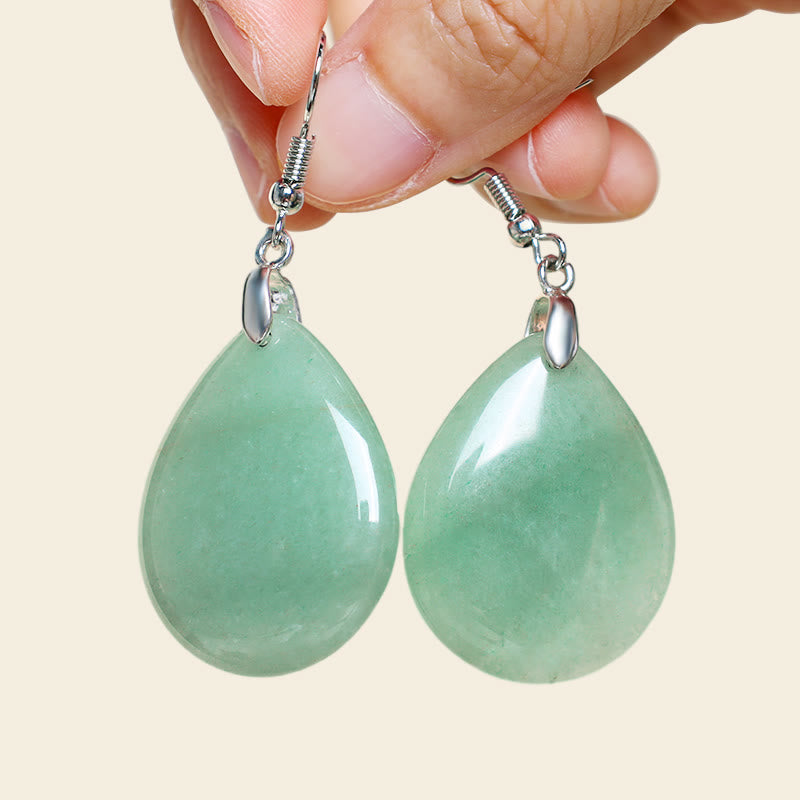 Nimara Ritual Natural Aventurine Dangle Healing Drop Earrings