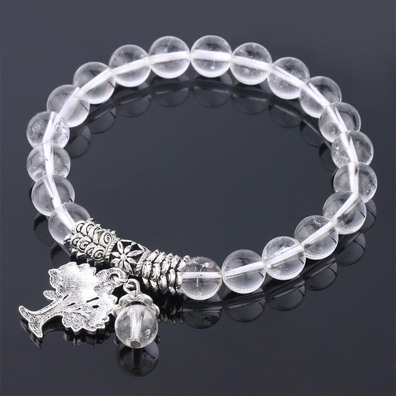 Nimara Ritual Natural Gemstone Tree of Life Lucky Charm Stretch Bracelet