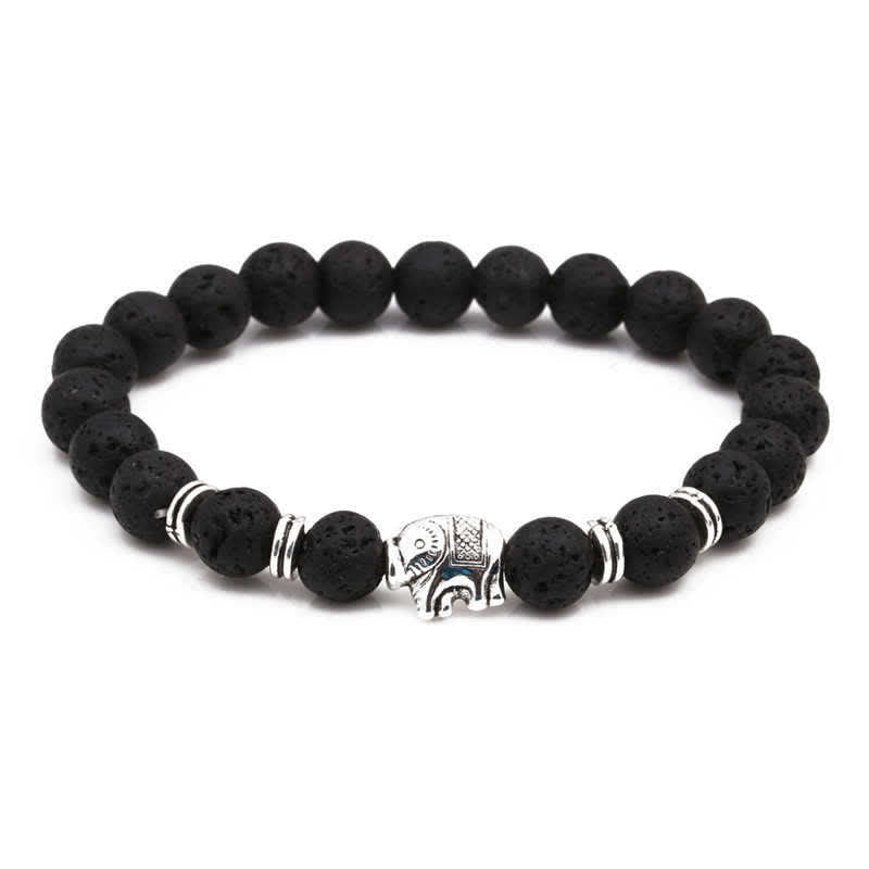 Nimara Ritual Lava Rock Tiger Eye Stone Elephant Diffuser Peace Healing Bracelet