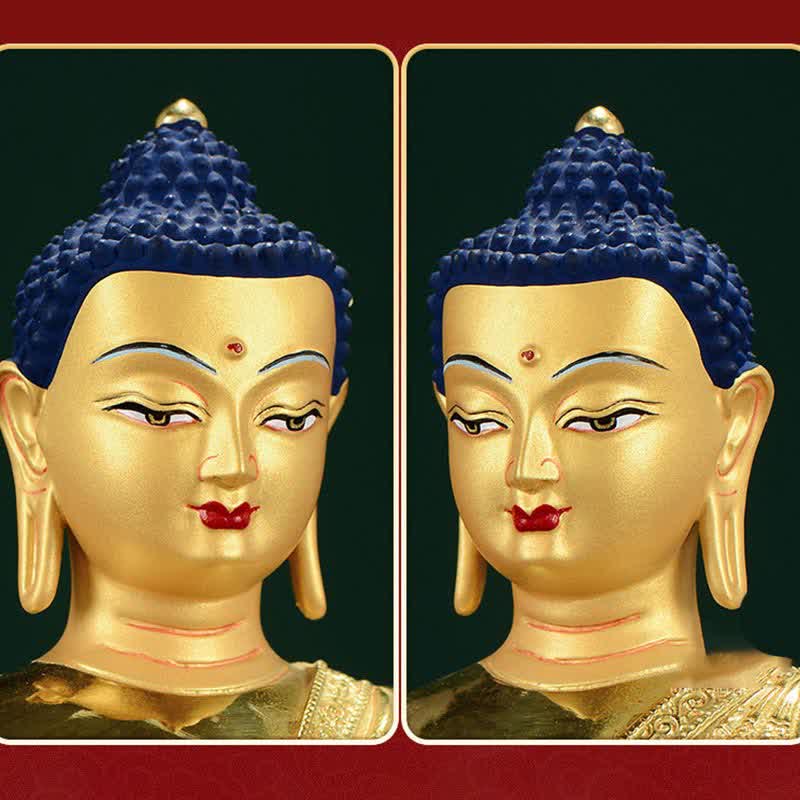 Nimara Ritual Buddha Shakyamuni Figurine Enlightenment Copper Statue Home Offering Decoration