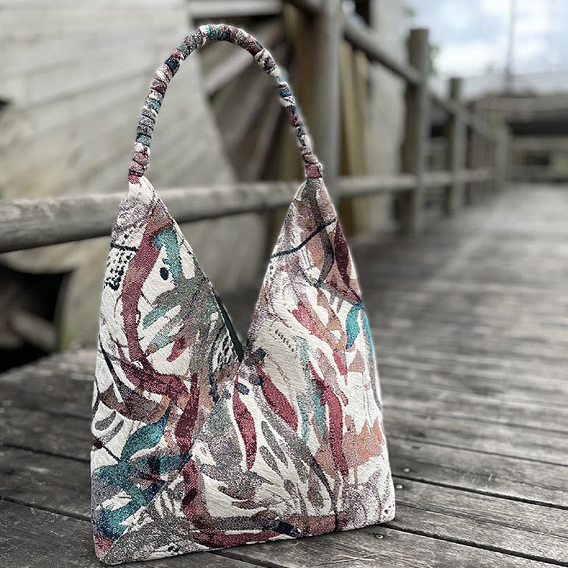 Nimara Ritual Handmade Embroidery Pattern Canvas Shoulder Bag Tote Bag Set