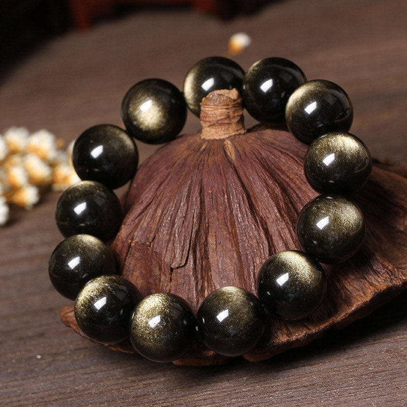 Nimara Ritual Tibetan Obsidian Purification Bracelet