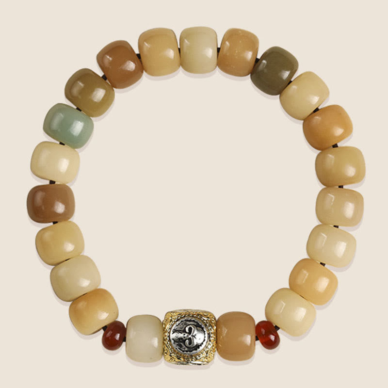 Nimara Ritual Natural Bodhi Seed The Lord of the Corpse Forest Om Mani Padme Hum Wisdom Bracelet