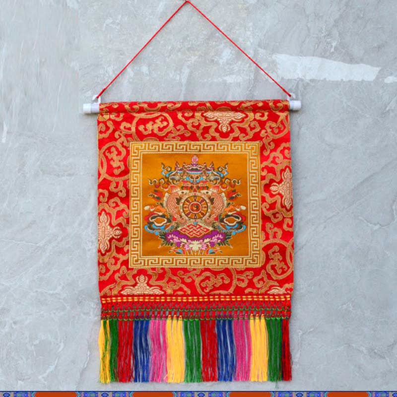 Nimara Ritual Vajra Auspicious Symbols Spiritual Power Wall Art