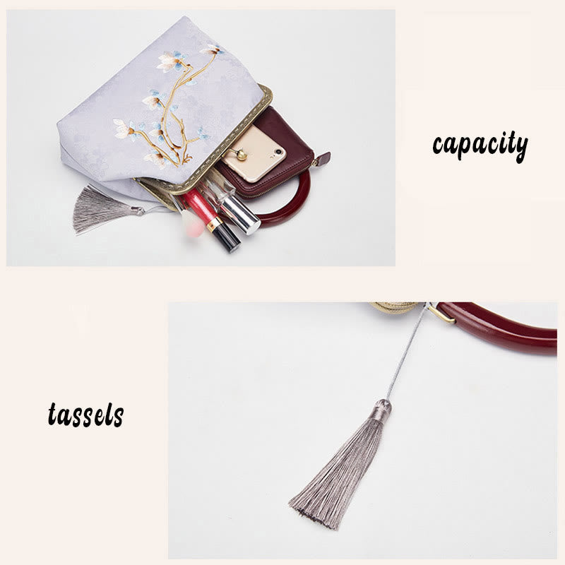Nimara Ritual Flower Embroidery Handbag Crossbody Bag
