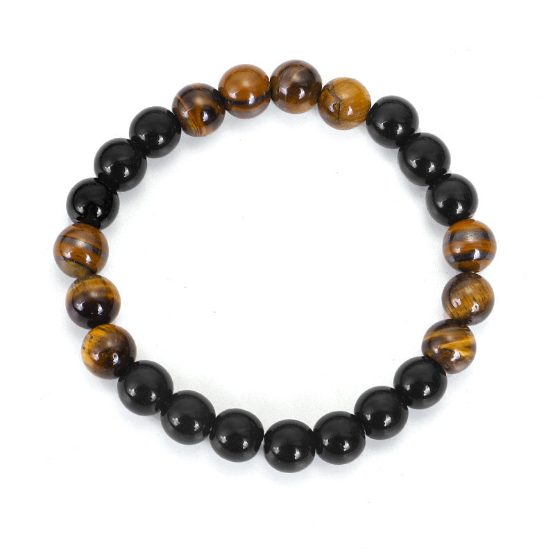 Nimara Ritual Tibetan Black Onyx Tiger Eye Protection Necklace Mala Set