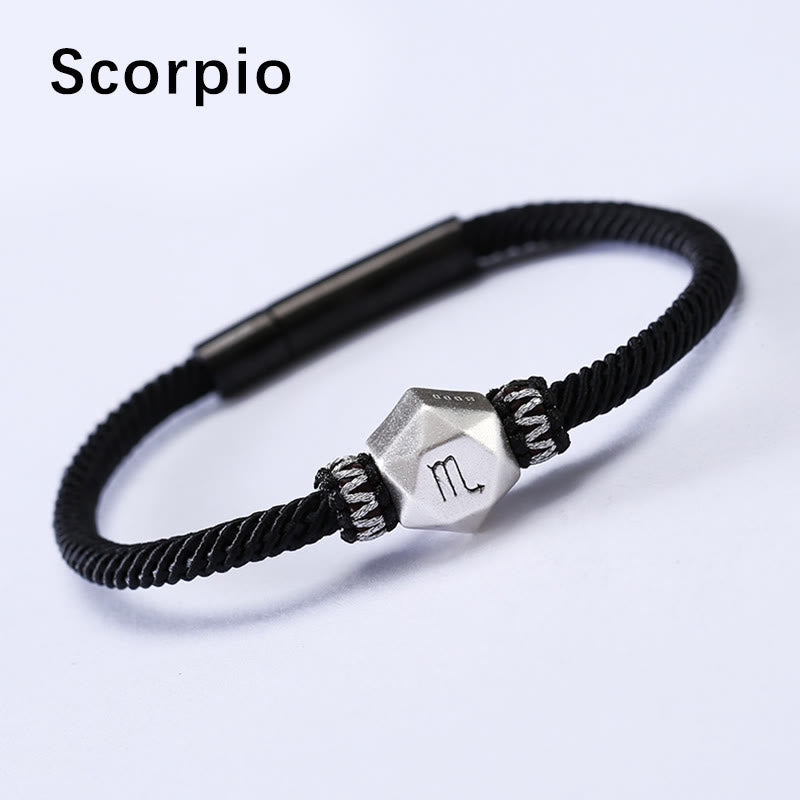 Nimara Ritual 999 Sterling Silver 12 Constellations of the Zodiac Protection Handmade String Bracelet