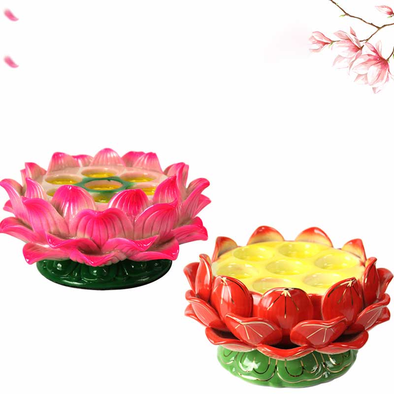 Nimara Ritual Meditation Prayer Altar Lotus Flower Candle Holder Buddhist Temple Rituals Use Items