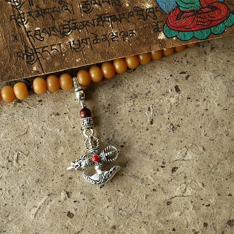 Nimara Ritual Tibet 108 Mala Beads Bodhi Seed Bagua Vajra Wealth Bracelet
