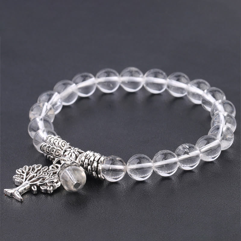 Nimara Ritual Natural Gemstone Tree of Life Lucky Charm Stretch Bracelet