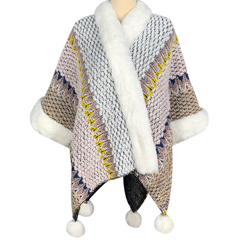 Nimara Ritual Tibetan Multicolored Striped Shawl Winter Cozy Travel Scarf Wrap