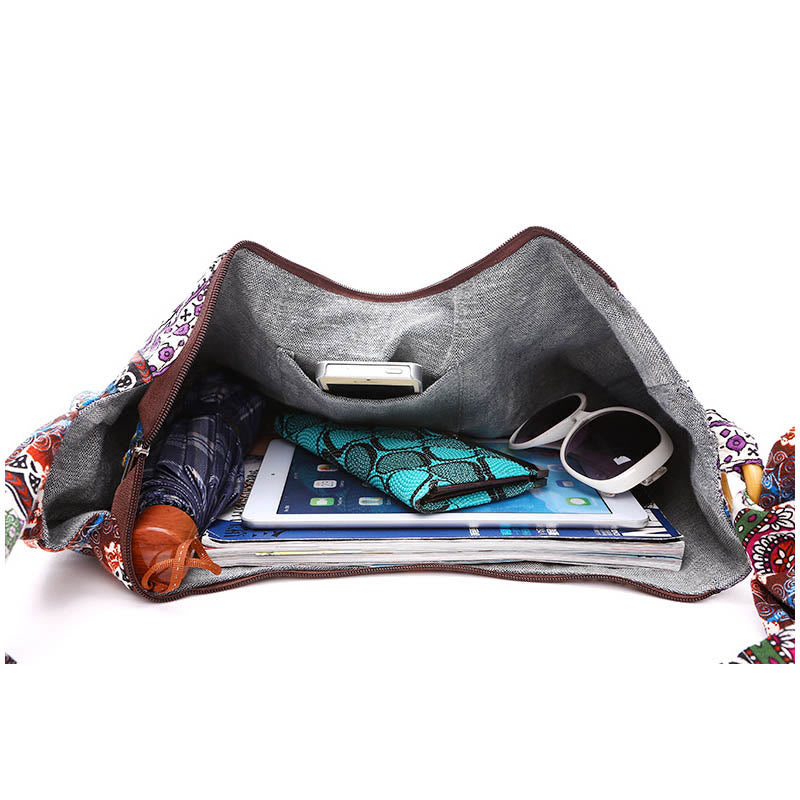 Nimara Ritual Cotton Stripes Print Crossbody Bag Shoulder Bag