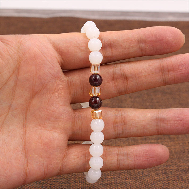 Nimara Ritual Natural White Jade Protection Bracelet