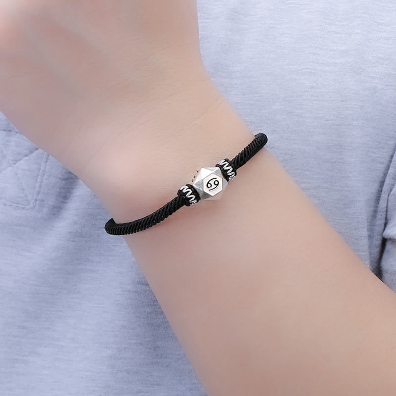 Nimara Ritual 999 Sterling Silver 12 Constellations of the Zodiac Protection Handmade String Bracelet