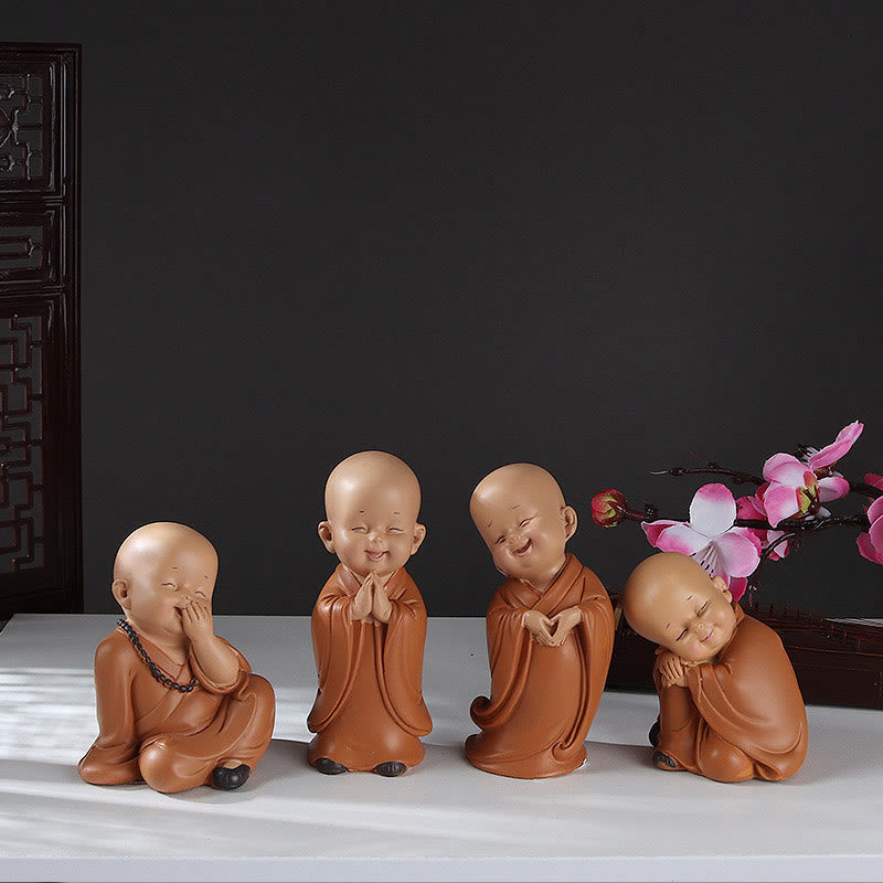 Nimara Ritual Small Mini Meditation Praying Monk Serenity Resin Home Decoration