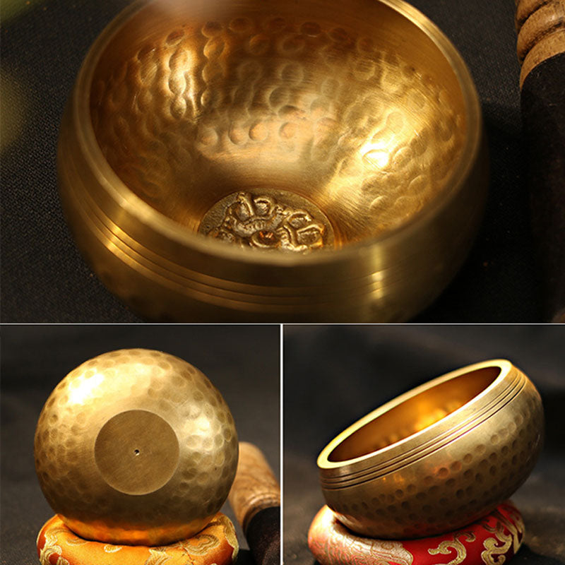 Nimara Ritual Tibetan Sound Bowl Handcrafted for Relaxation and Mindfulness Meditation Singing Bowl Set